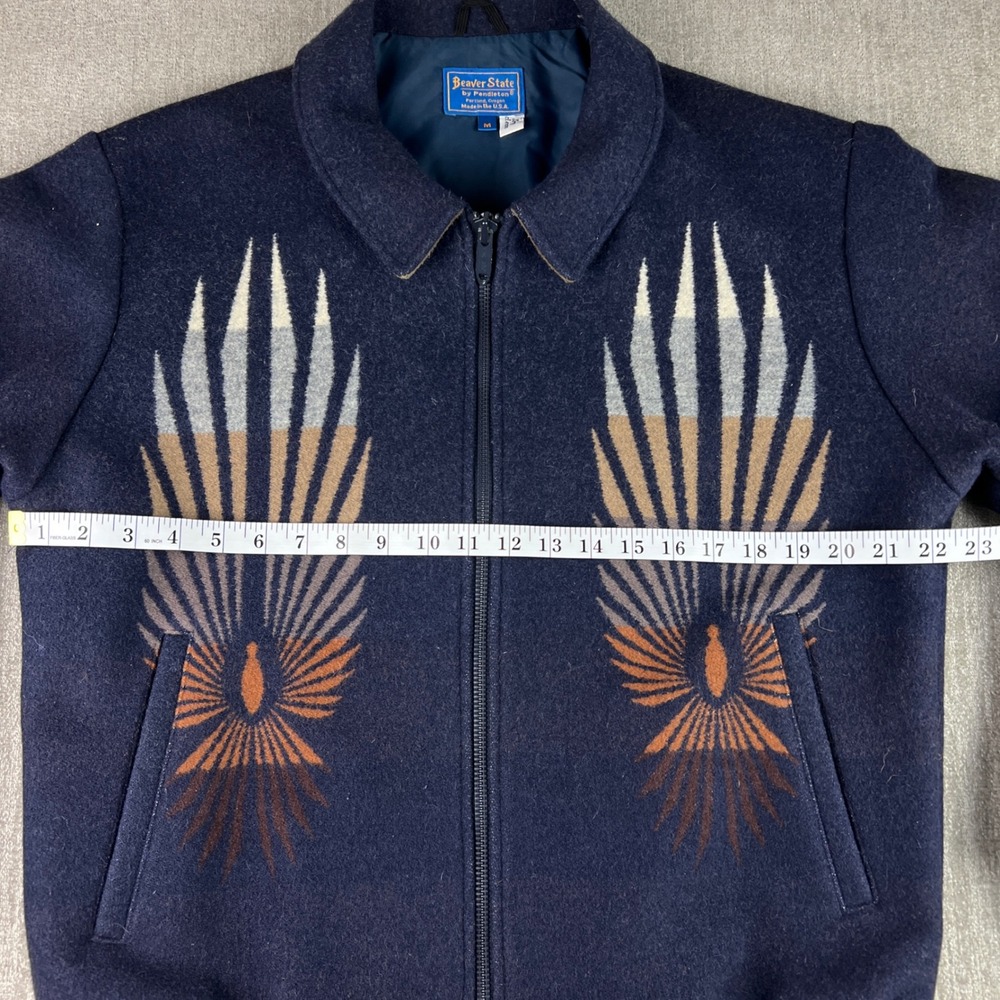 Pendleton Beaver State Wool Bomber Jacket Mens Me… - image 5